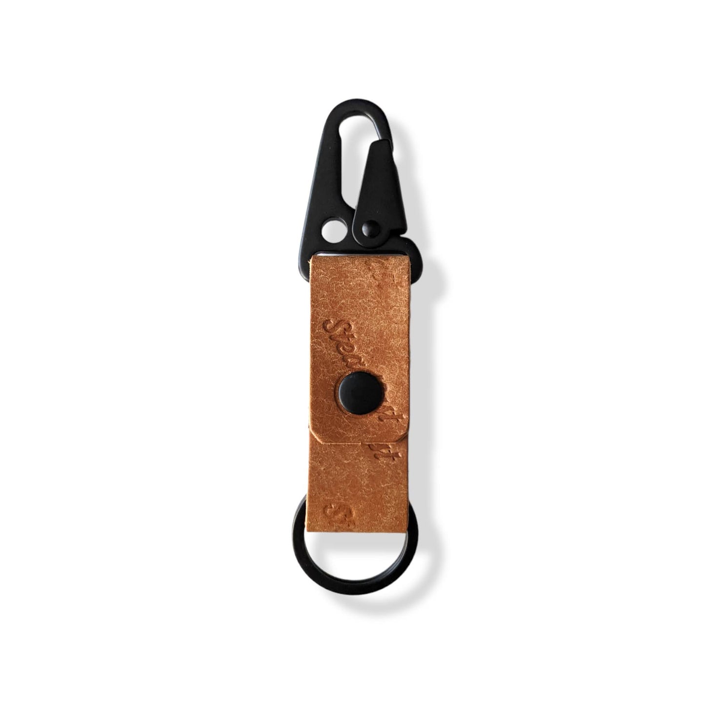 Key Fob - Cognac and Matte Black