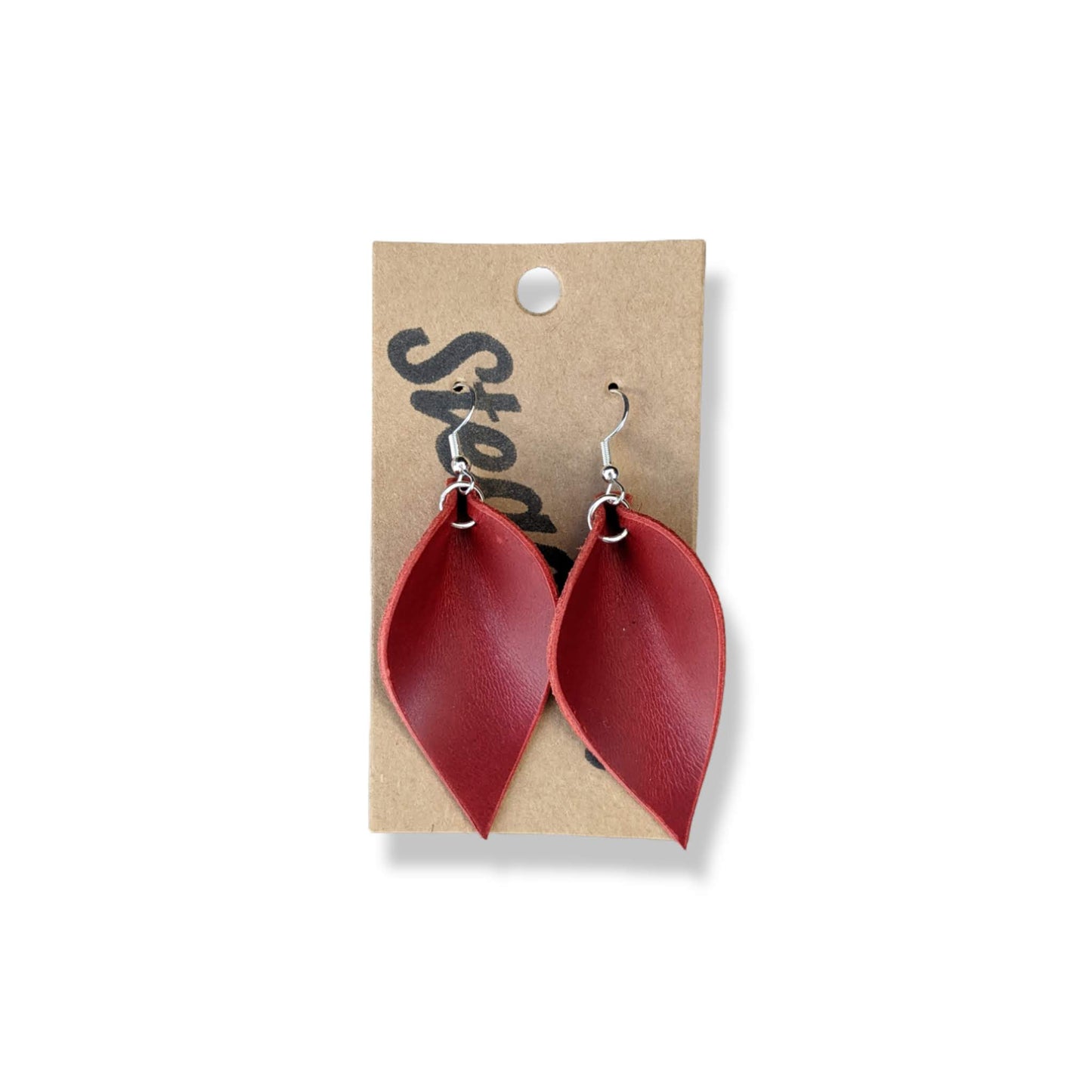 Leaf Earring - Red