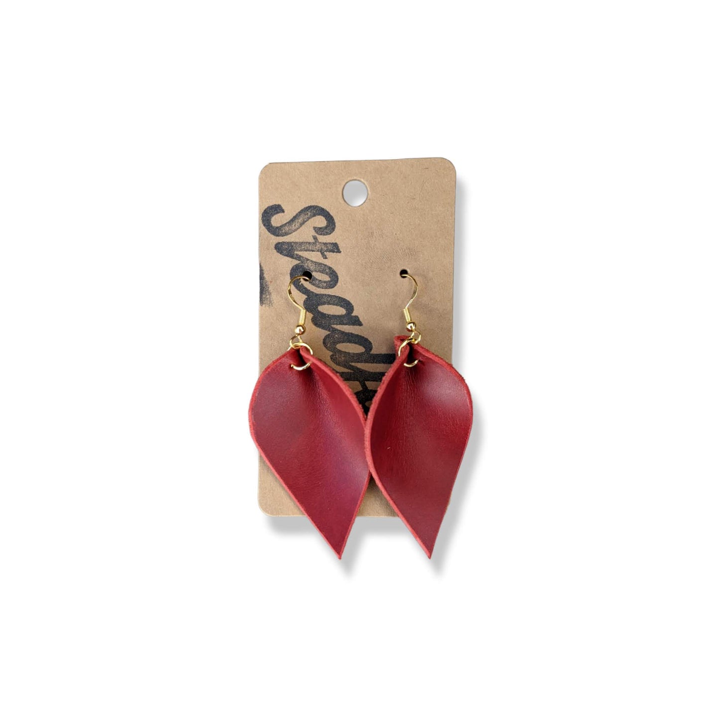 Leaf Earring - Red