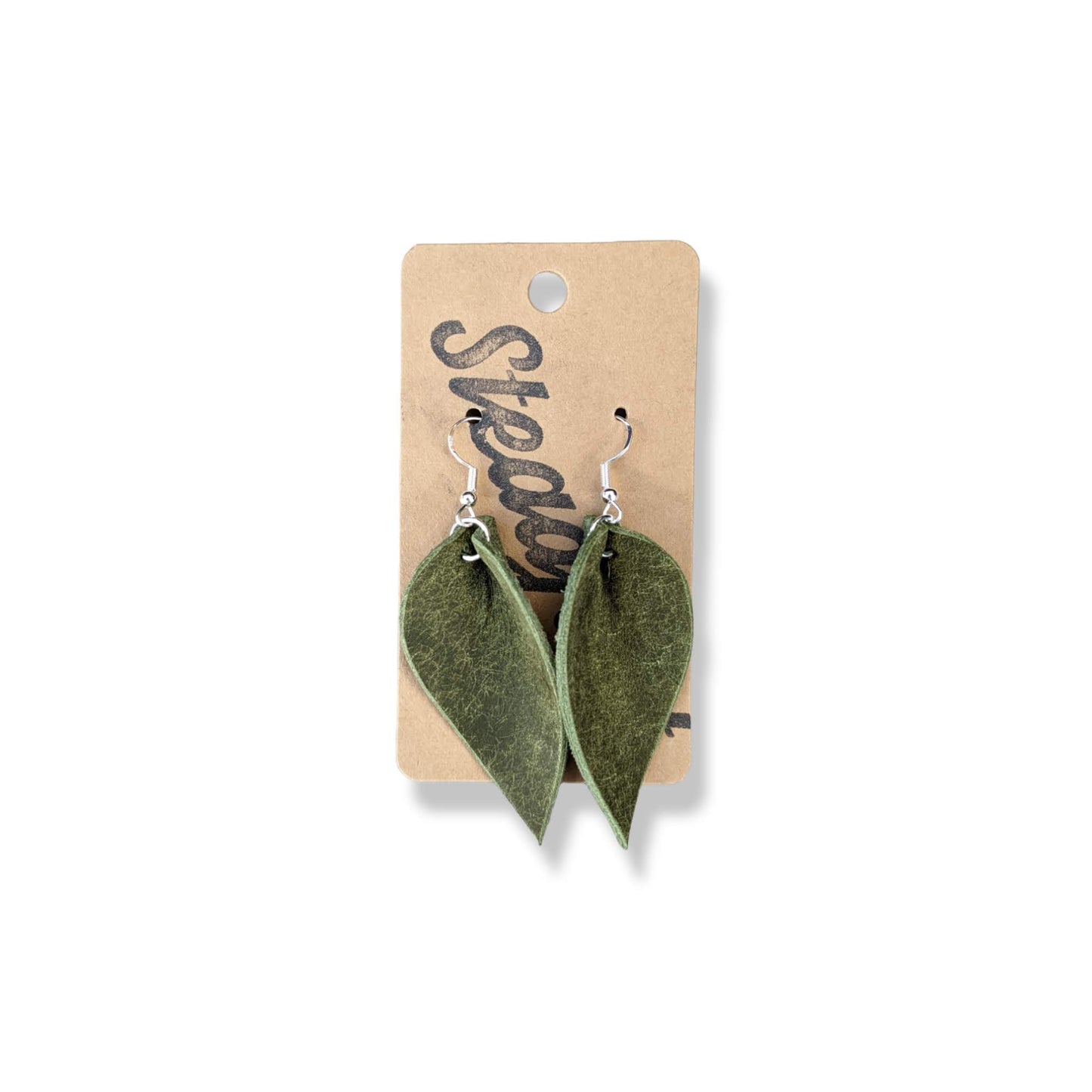 Leaf Earring - Olive